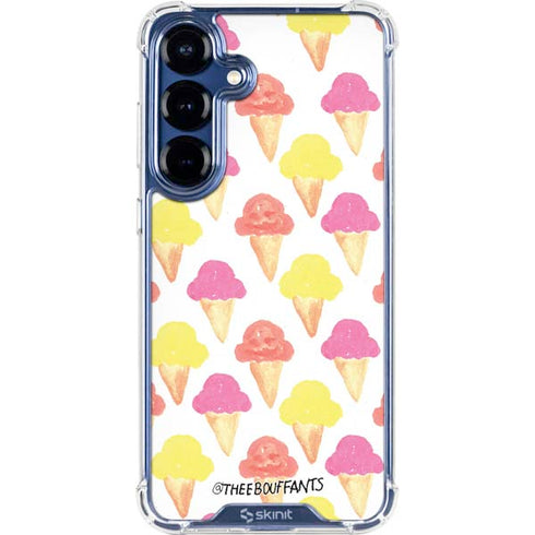 Bouffants and Broken Hearts Ice Cream Galaxy S25 Clear Case